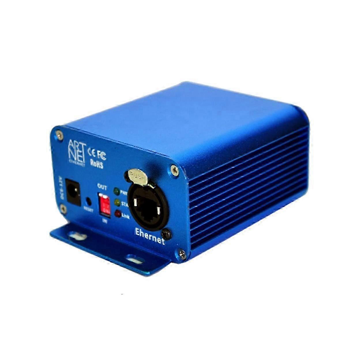 2 Port Bidirectional ArtNet Converter with DMX512 Output RJ45 Connector for DMX LAN512 EU Plug