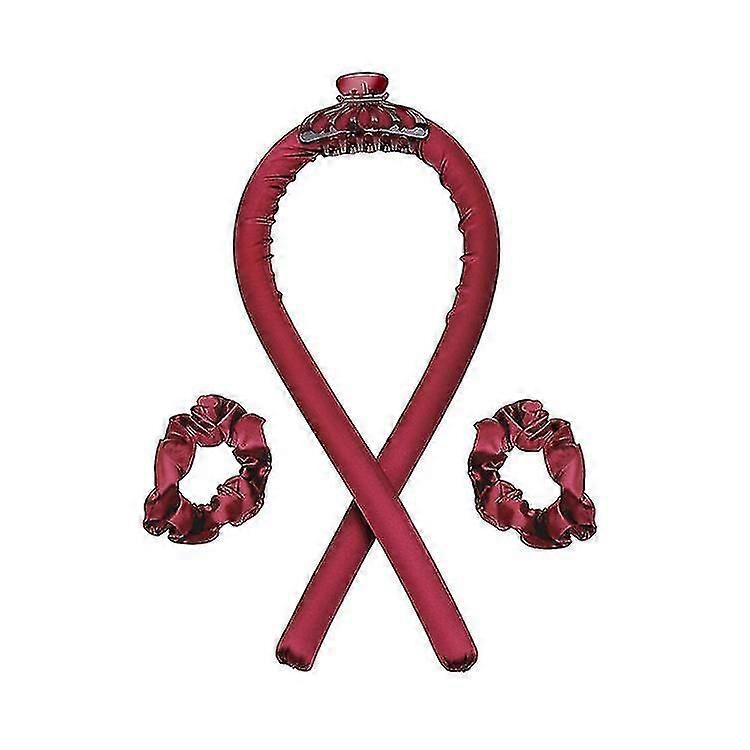 Heatless Curling Rod Headband-Red