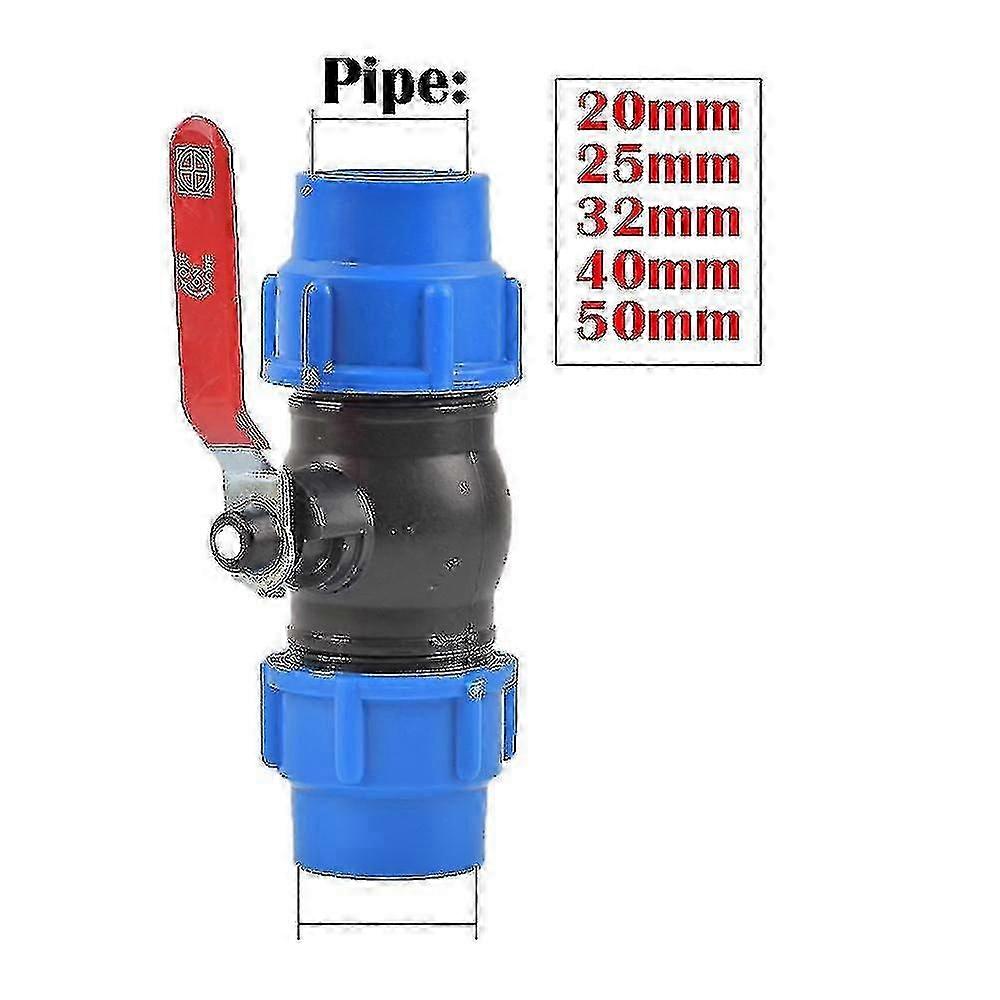 20/25/32/40/50mm Plastic Valve Connector for Garden Farm Irrigation Water Pipe Hose Joint Accessories