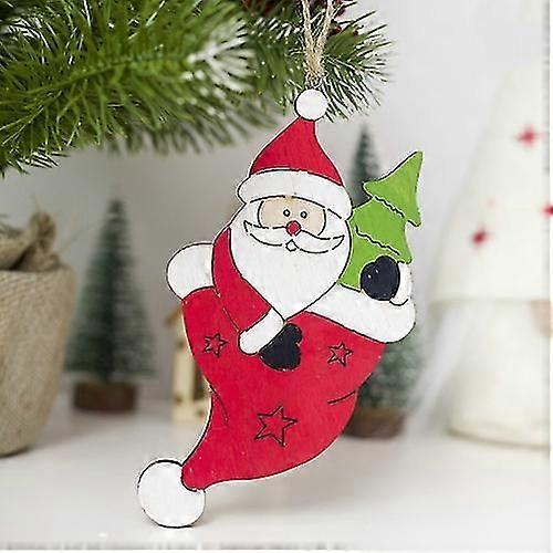 2 Pcs Creative Painted Christmas Tree Decoration Pendant
