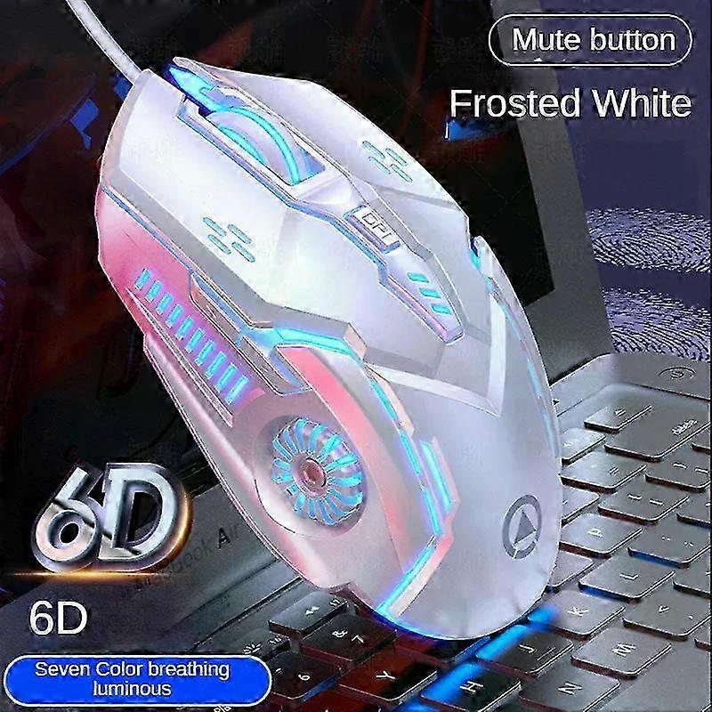 High Sensitivity Wired Gaming Mouse with Backlight, 6 Keys Macro Programming for Computers and Tablets