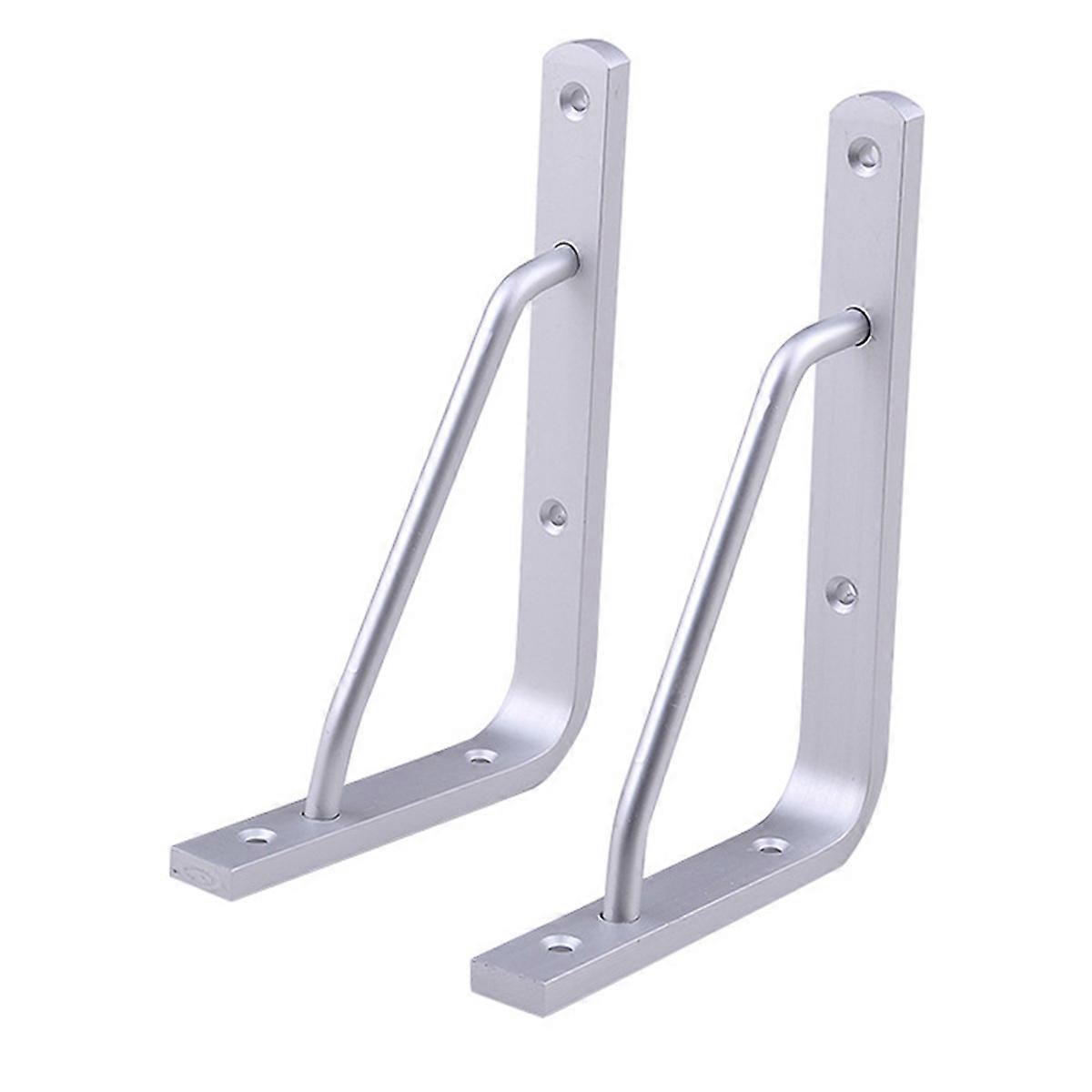Heavy Duty Floating Shelf Bracket Aluminium Alloy Practical Durable Support Garage 10Inch 2Pcs