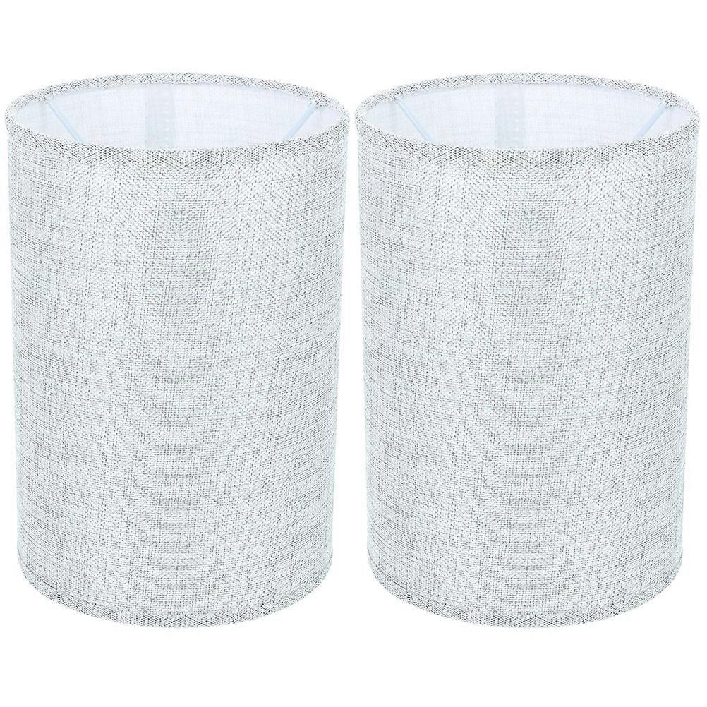 2pcs Round Linen Lampshade Natural Light Filter for Table Floor Lamps, Soft Ambient Lighting for Home, Office, and Hotel
