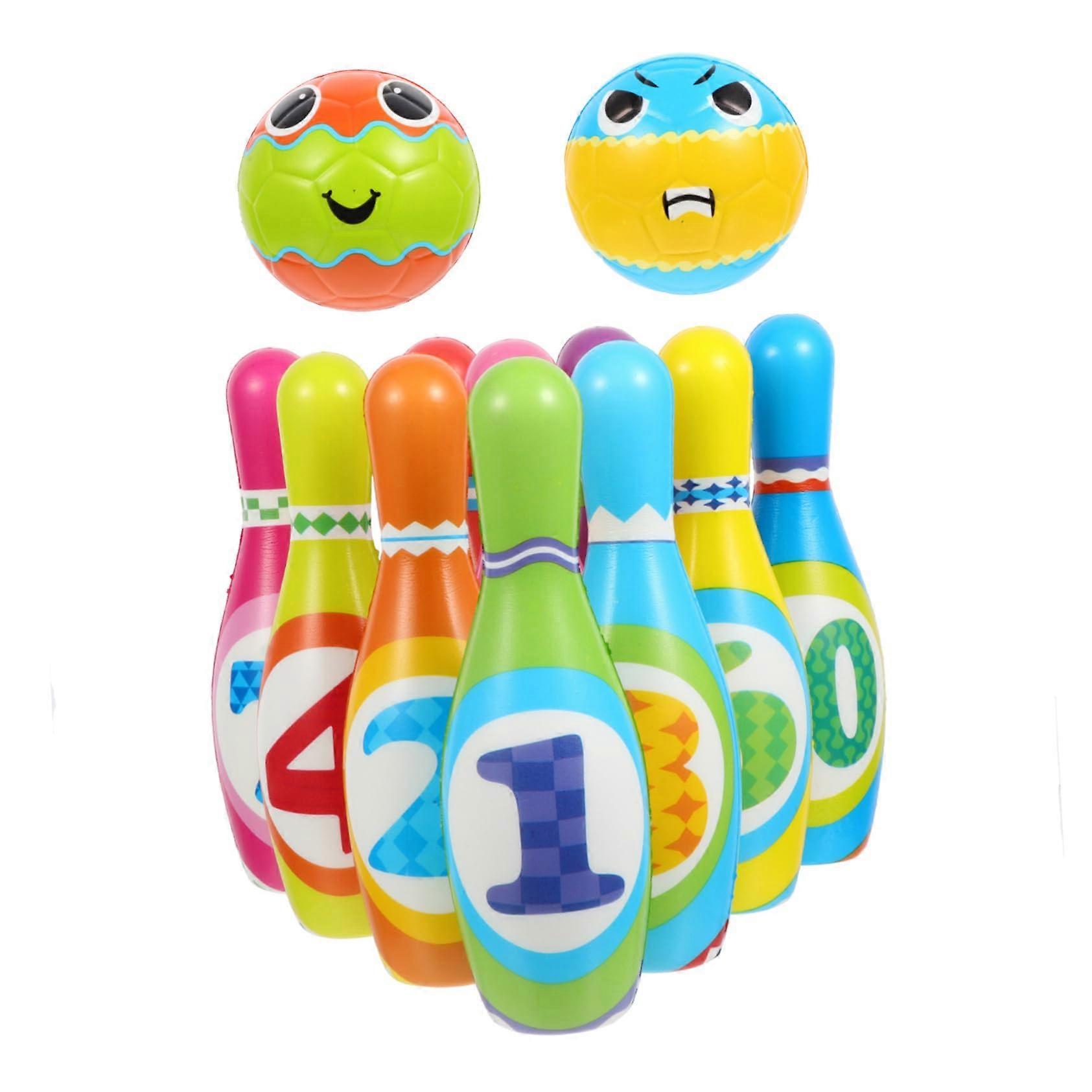 Bowling Set for Indoor and Outdoor Use - PU Material, Includes 10 Pins and 1 Bowling Ball, Perfect for Family Fun