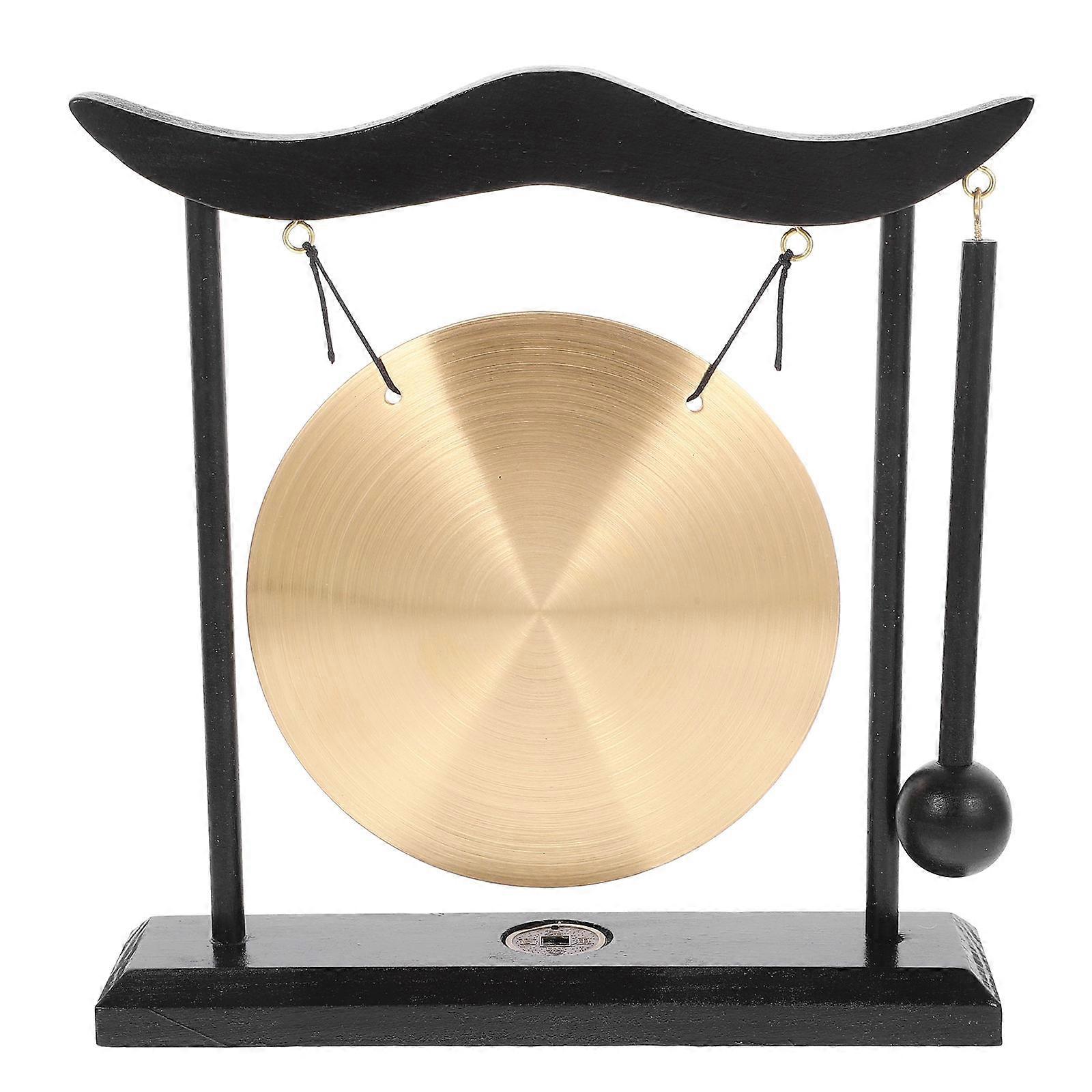 Rain Instrument Zen Table Gong Meditation Aid Wooden Material 1Set