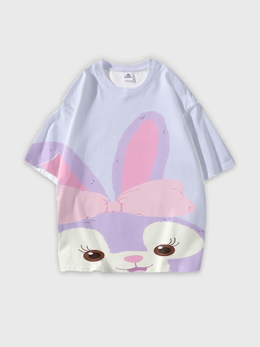 T-shirt round neck Cartoon Role Pattern loose short sleeve JW6381