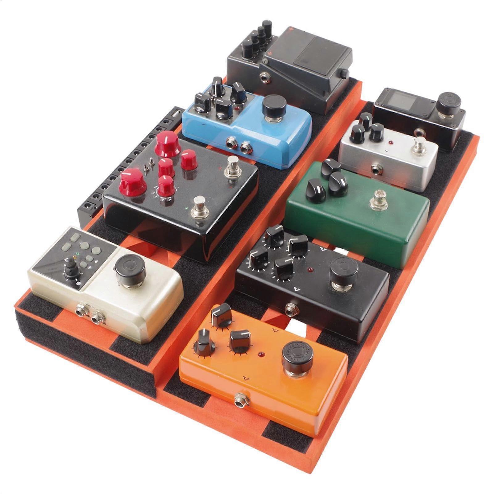 Guitar and Bass Pedalboard Non-Slip Portable Board for Stage Shows and Parties, Lightweight