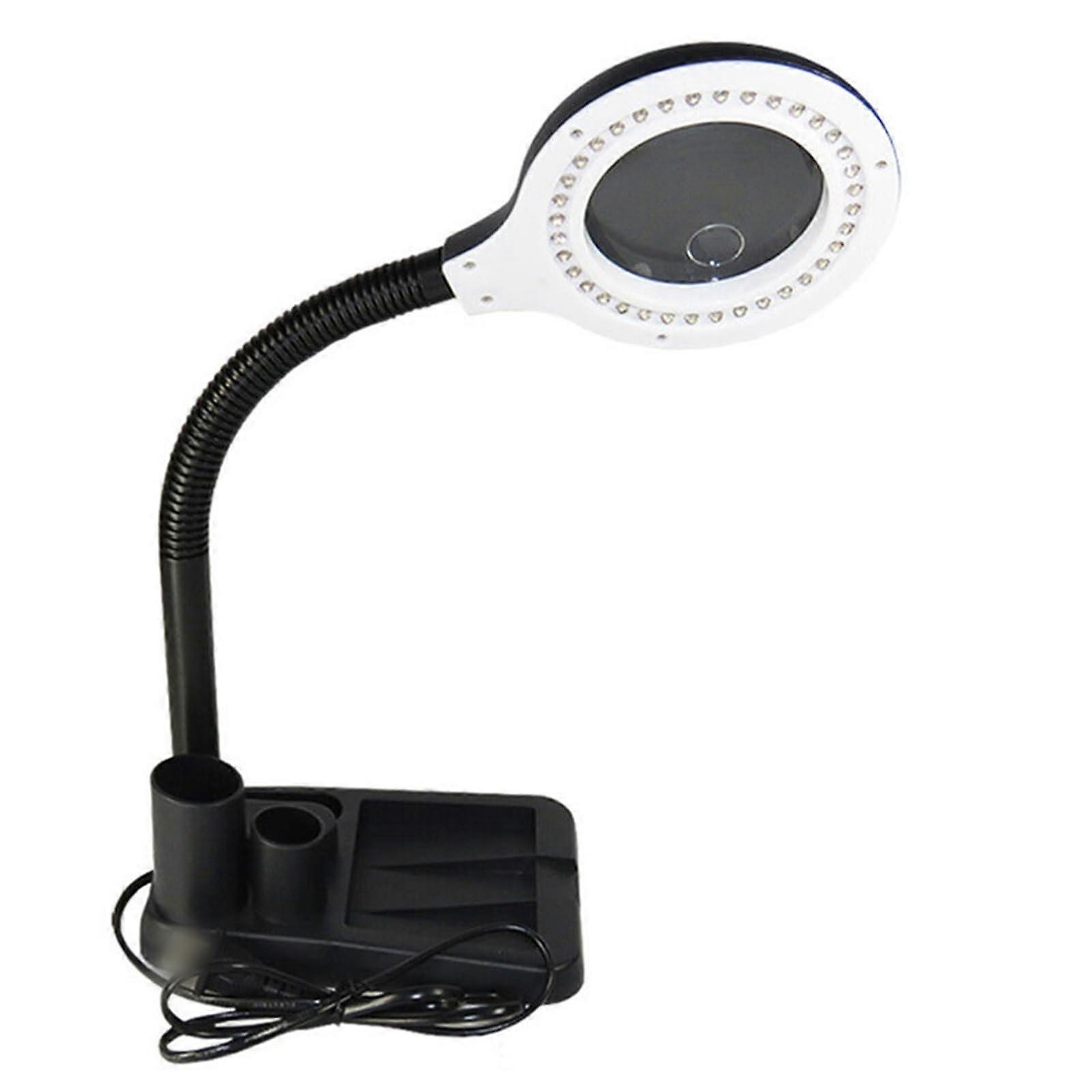 Magnifying Glass with Light and Stand, LED Reading Lamp, Work Light, Table Magnifier with LED Lighting for Crafts, Reading, Hobbies