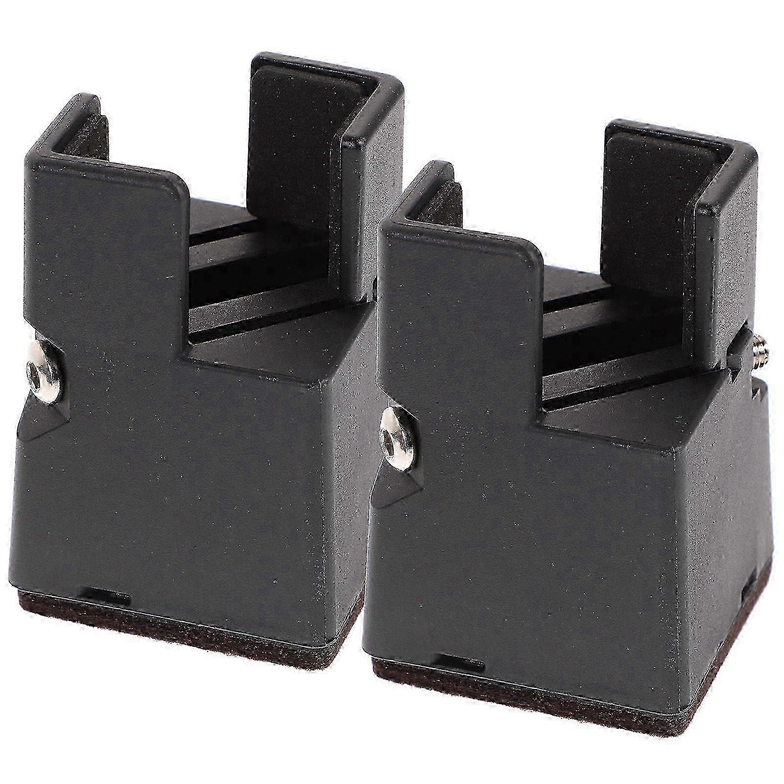 Adjustable Bed Risers & Furniture Lift Blocks - 2pcs Set for Desk & Bed Elevation & Space Saving Solutions
