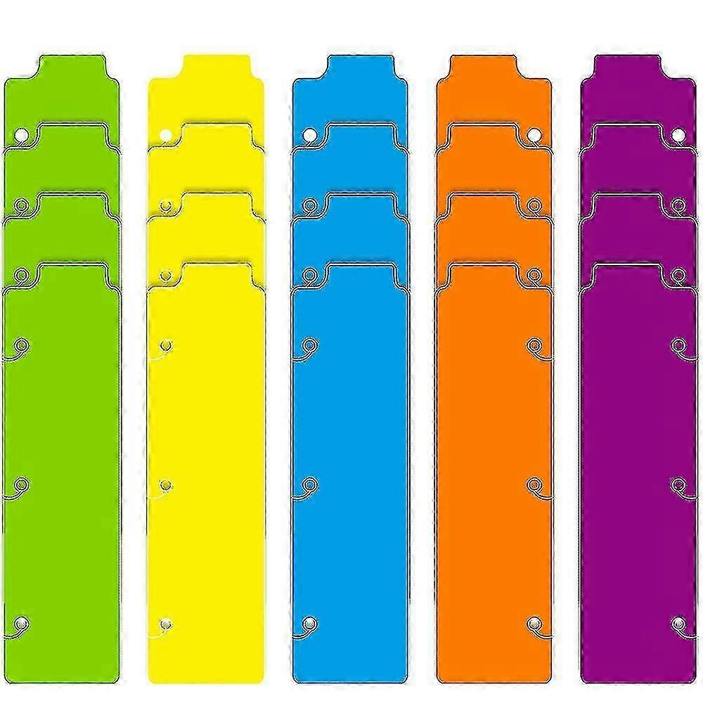20 pezzi Snap-In Segnalibro in plastica Mini Divisori - Multicolor Planner Divisori per l'organizzazione e una facile navigazione