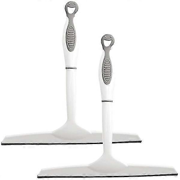 2 pcs Window Squeegee Silicone Shower Squeegee Long Handle