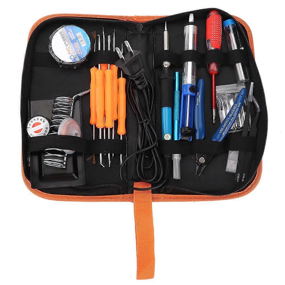30 in 1 Soldering Iron Kit 60W Adjustable Temperature Soldering Tips Desoldering Pump
