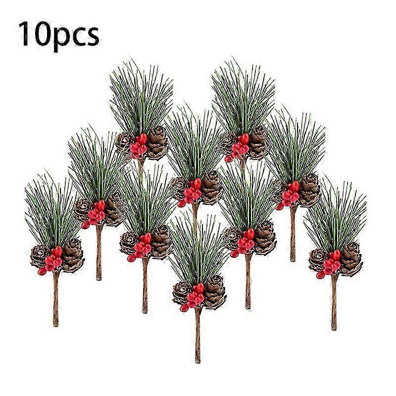 10 pezzi piccole bacche finte pigne per il giardino di nozze Riempitivo dell'albero di Natale