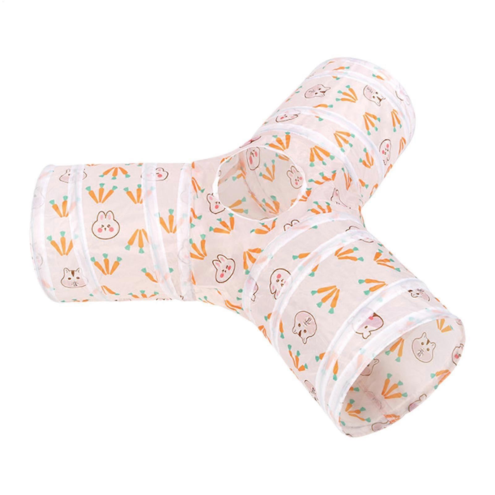 Cat tunnel toy, creative bunny foldable play tunnel stylish collapsible cat peek hole toy for kittens, dogs, puppies, rabbits.