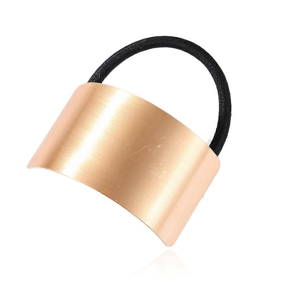 Here's a refined and professional product description based on your input:
**4pcs Alloy Rectangular Hair Ties for Women – Polished Elastic