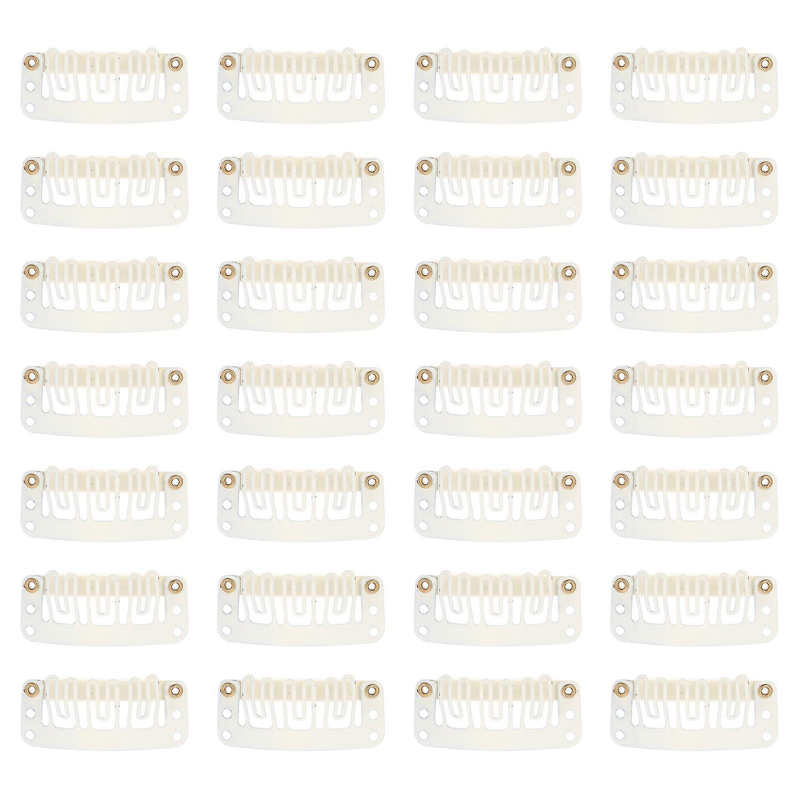 Brown U-shape Snap Clips for Wig Making and Hair Extension 60 Pieces Home Use Iron Accessories