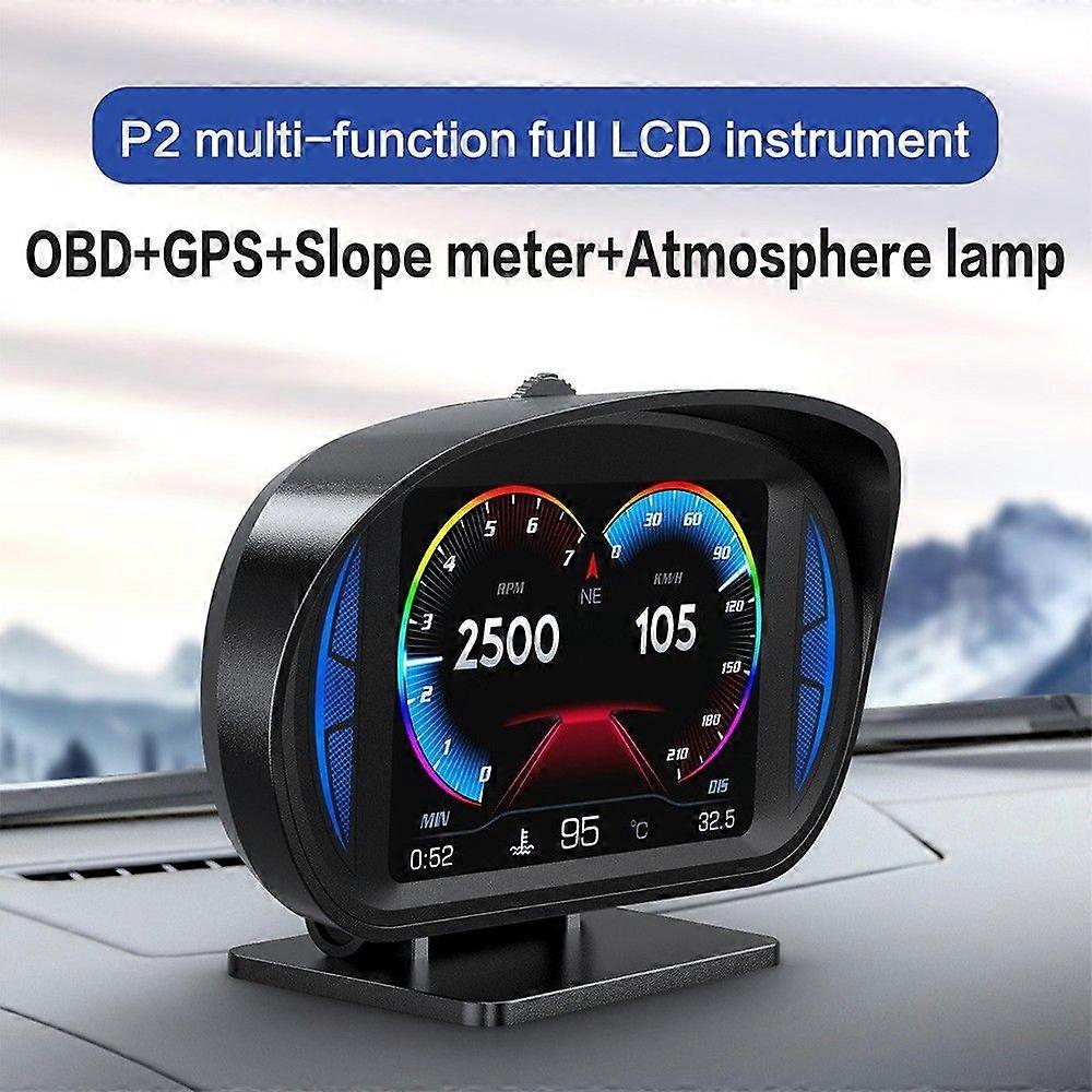 Dual System Gauge Speedometer Car Head Up Display Intelligent Inclinometer