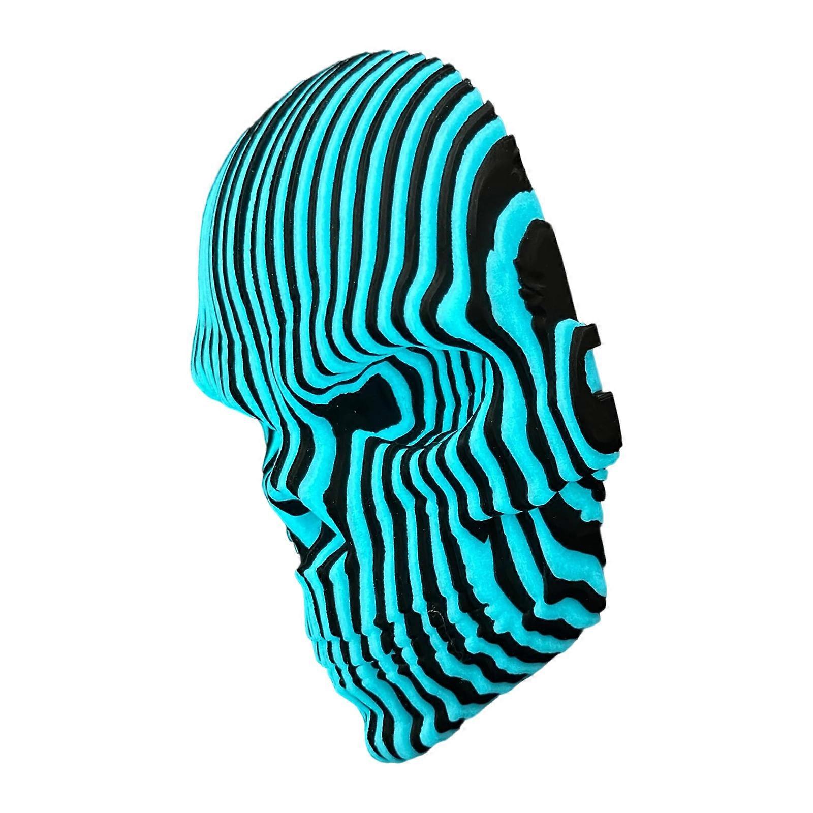 Twistable Printed Skull Model Modular Split Structure For Glowing Home Art Display Desk Decors  Black and luminous b