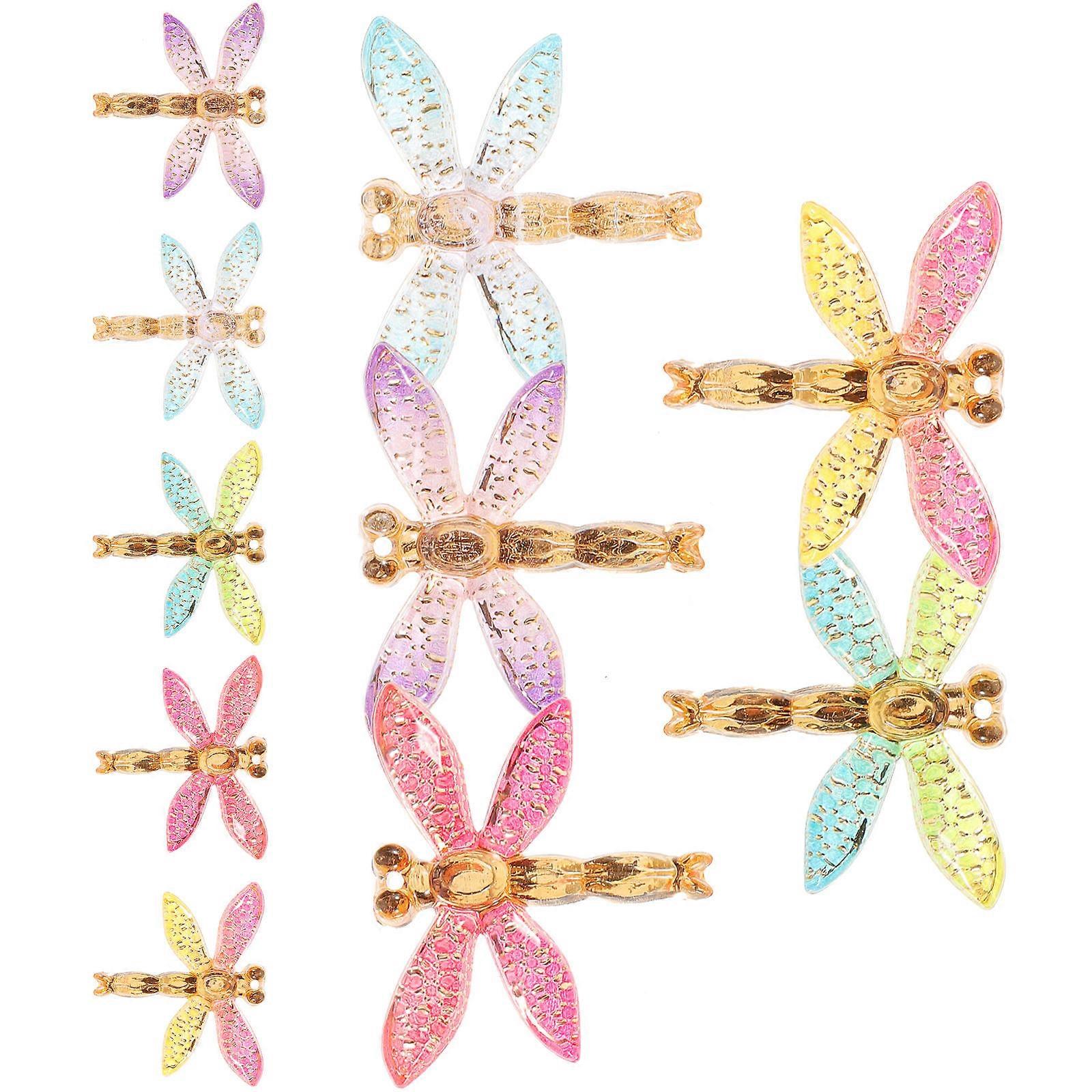 10pcs Mini Dragonfly Resin Charms for Crafts, Garden Decor & DIY Jewelry Making – Lightweight & Versatile Embellishments for Creative Projects