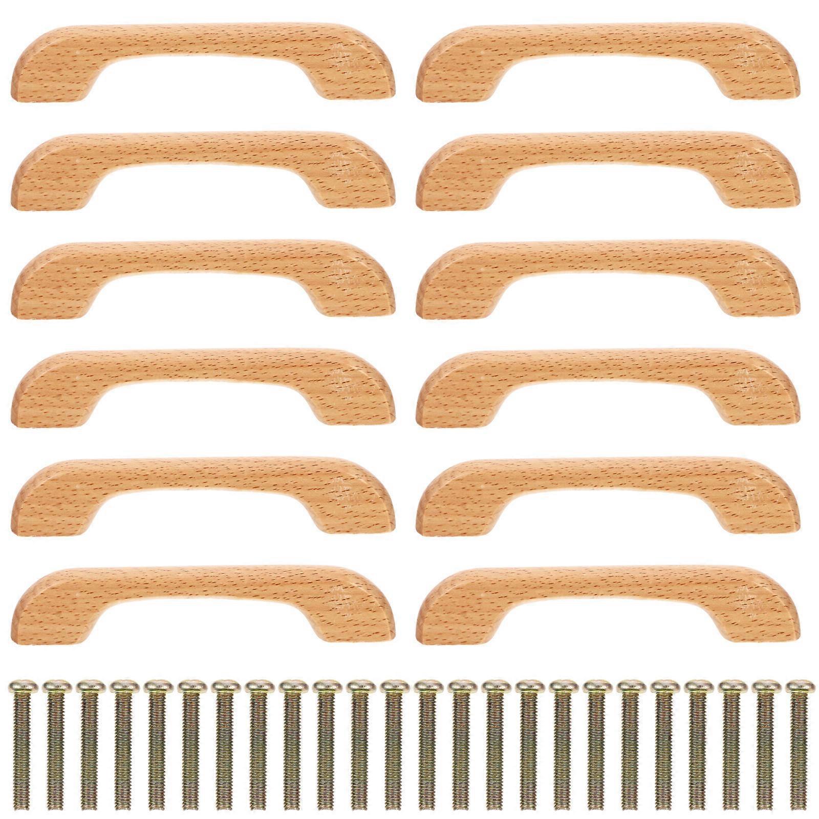 Durable Beige Cabinet Handle Drawer Pulls for Furniture Modern Home Decor Synthentic Material 36 Pieces