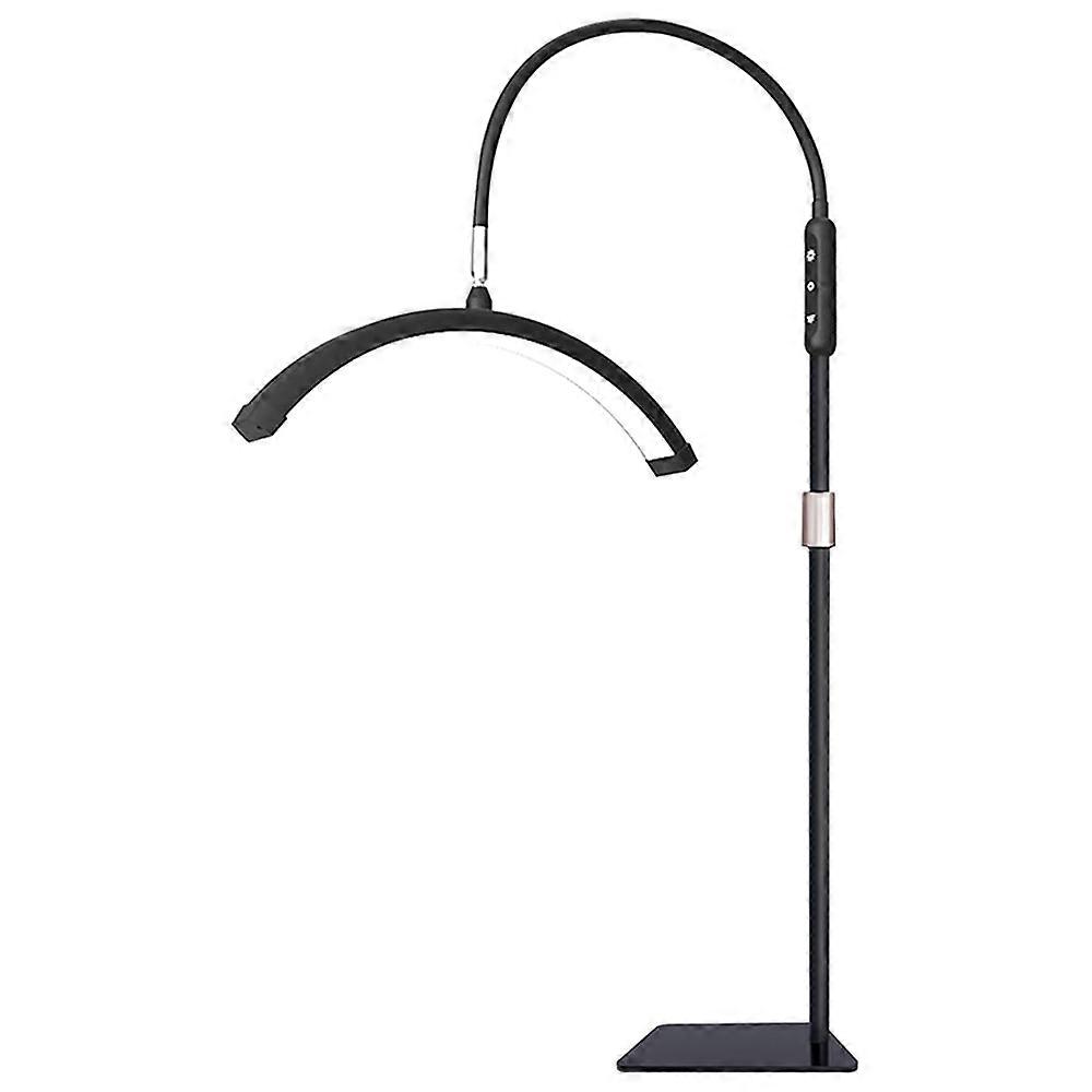 28 inch Half Moon LED Beauty Lamp Dimmable Floor Lamp with Color Temperature for Eyelash Extensions,