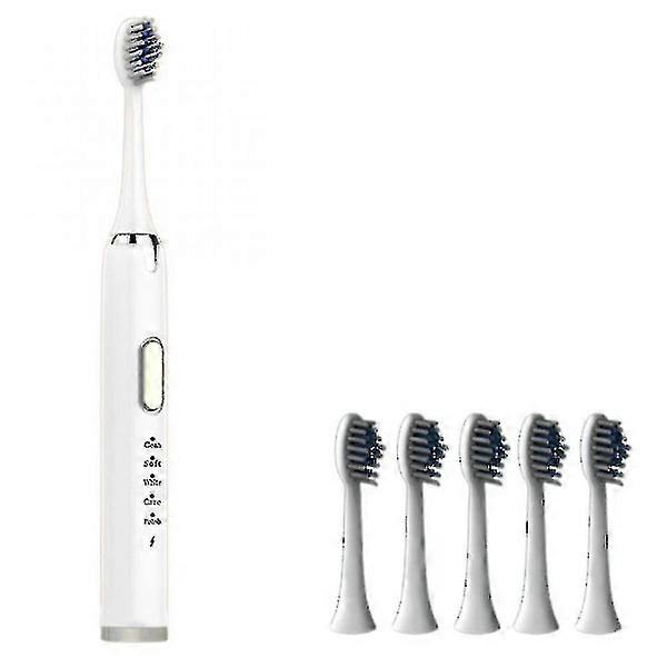 Electric Toothbrush for Adults, USB Rechargeable, Ultrasonic, Washable, Relaxing, Powerful, 5 Speeds