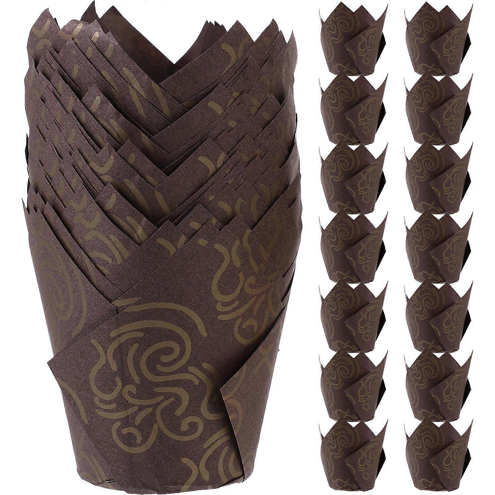 Paper Baking Cases Tulip Cupcake Liners For Baking Small Cakes Graduation Parties 3.14x3.14x1.97in 250Pcs