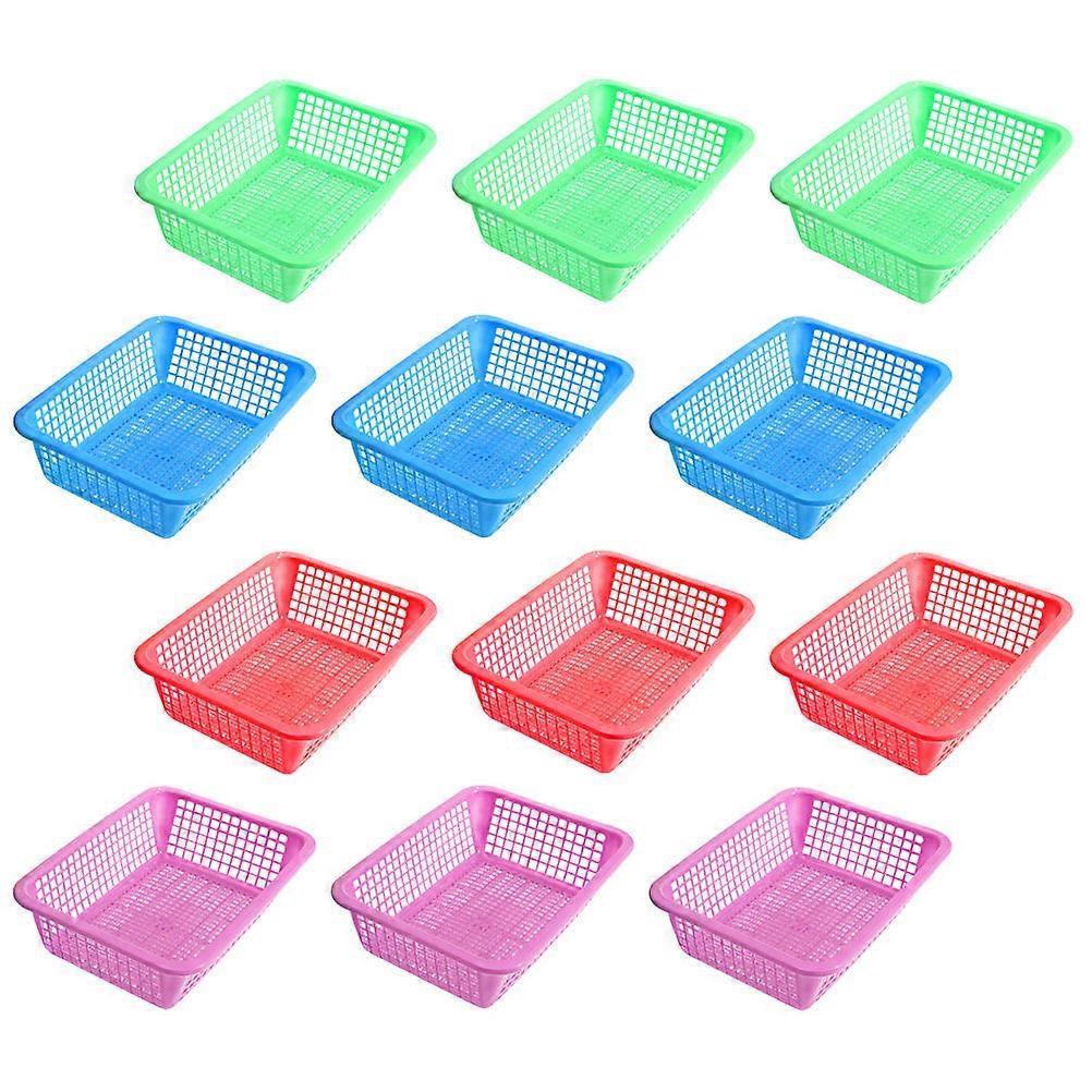 12pcs Home Storage Box Creative Food Basket Container for Organization