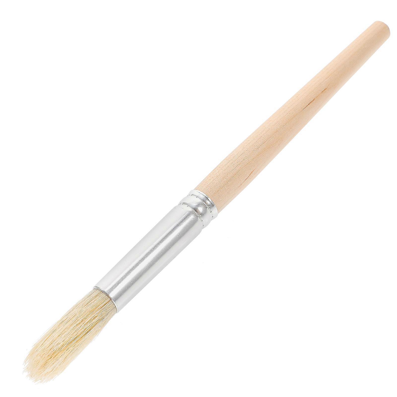 Wooden Handle Coffee Machine Cleaning Brush with Sturdy Bristles for Espresso Machines and