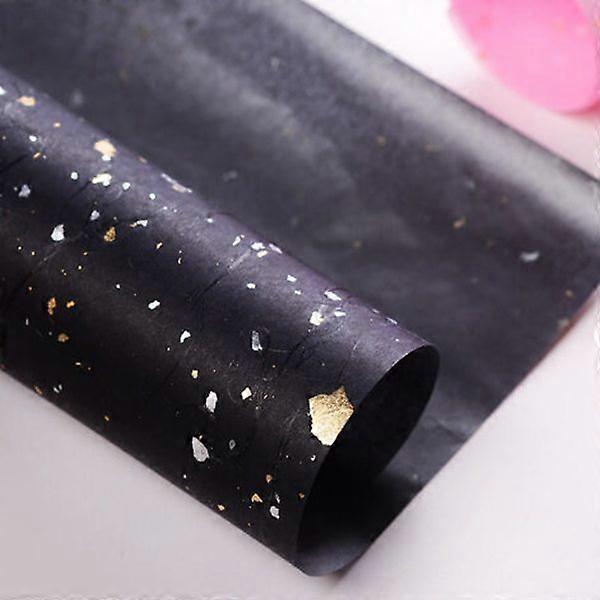 10 sheets, flower paper clouds thickened paper gold and silver dots fine paper black gift wrapping paper