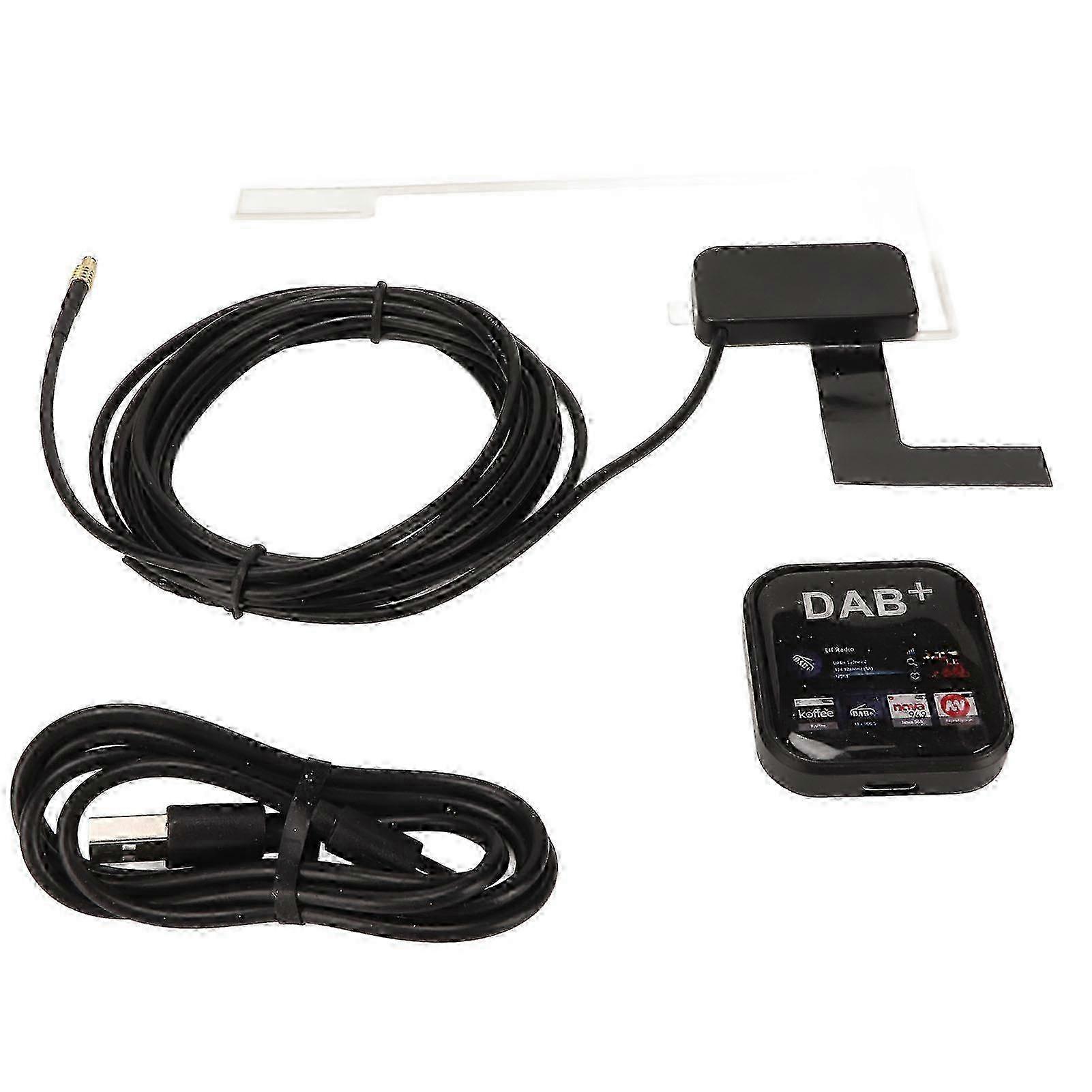 DAB DAB+ Radio Receiver USB Powered Portable Digital Radio Receiver Adapter with Antenna for Android Edition 0705 Edition 0724