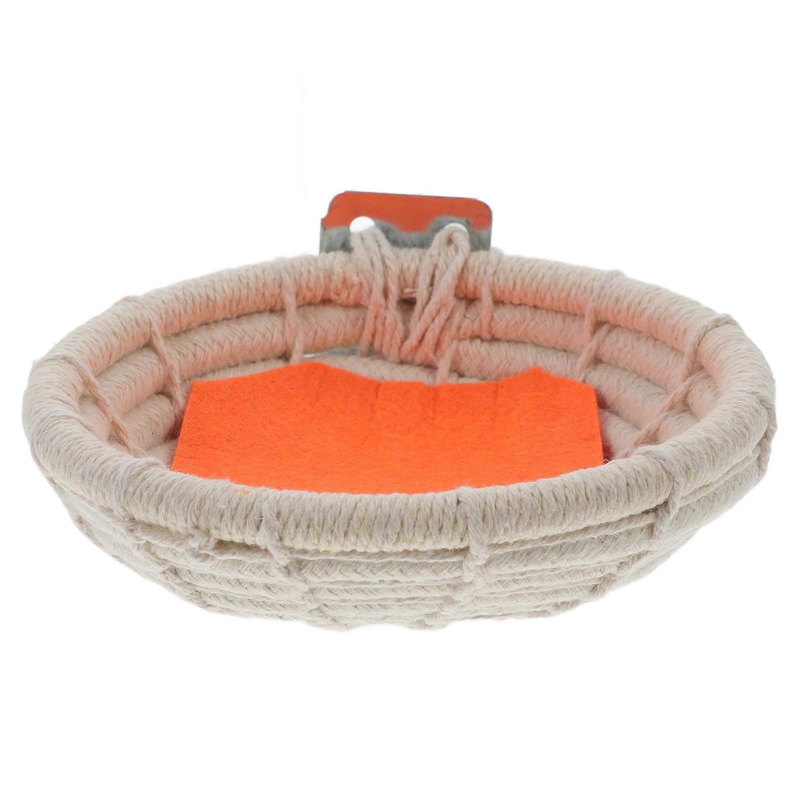 Handmade Cotton Weave Hemp Rope Nests Birds Breeding Hatching Nest Parrot Nesting Box Cage Hatch House Hut Cave for Small Parrots Budgie Parakeet