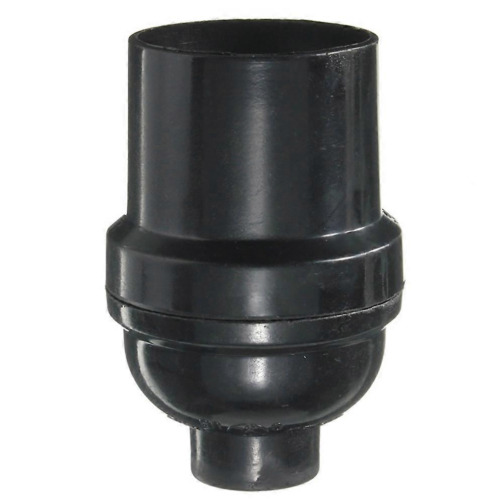 E27 Screw Lamp Holder for Home Use Black Plastic Durable and Safe to Install 6 Pieces
