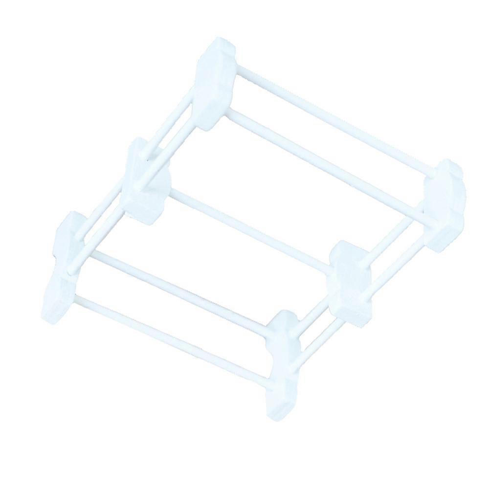 White Mini Towel Rack Model for Decor Synthentic Material DIY Mini House Furniture Crafts Photo Props 4.5x2.3x6.7 inches