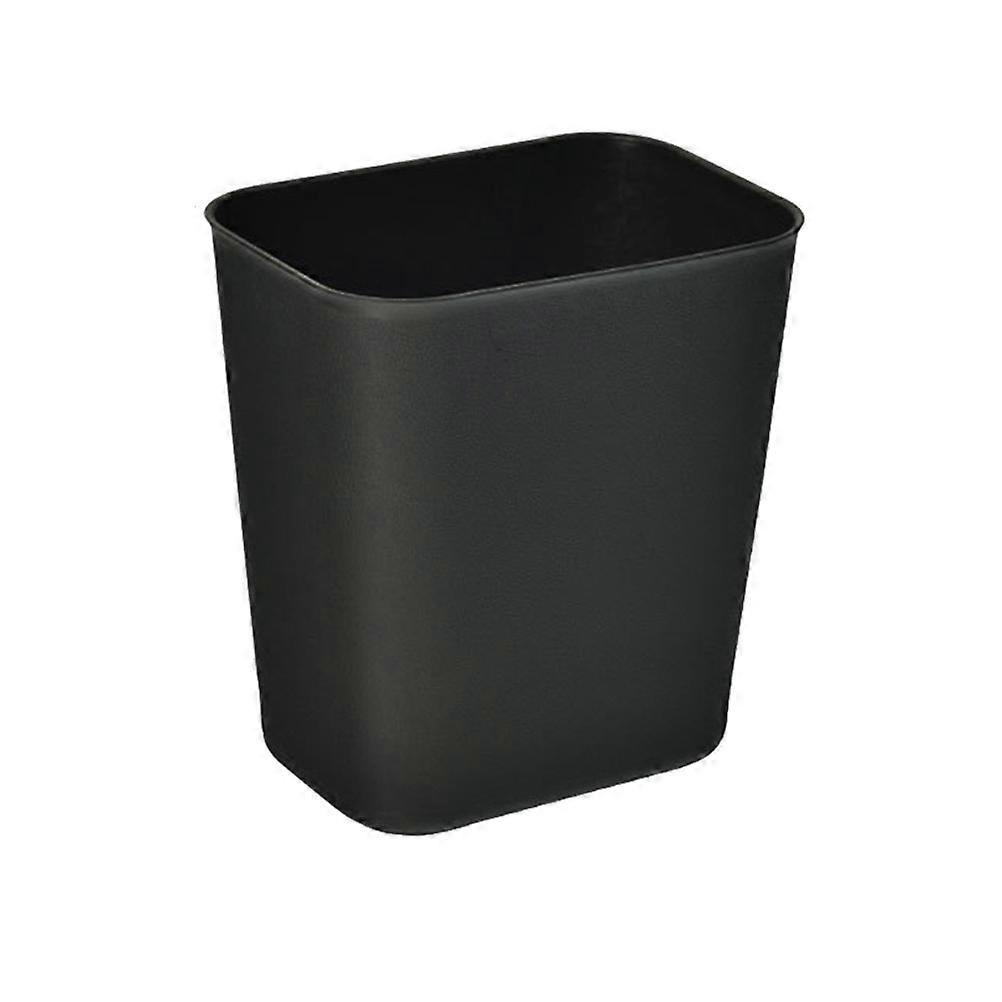 Japanese Style Mini Trash Can Simple Square Waste Bin for Bedroom Kitchen Made of Plastic Black 14L