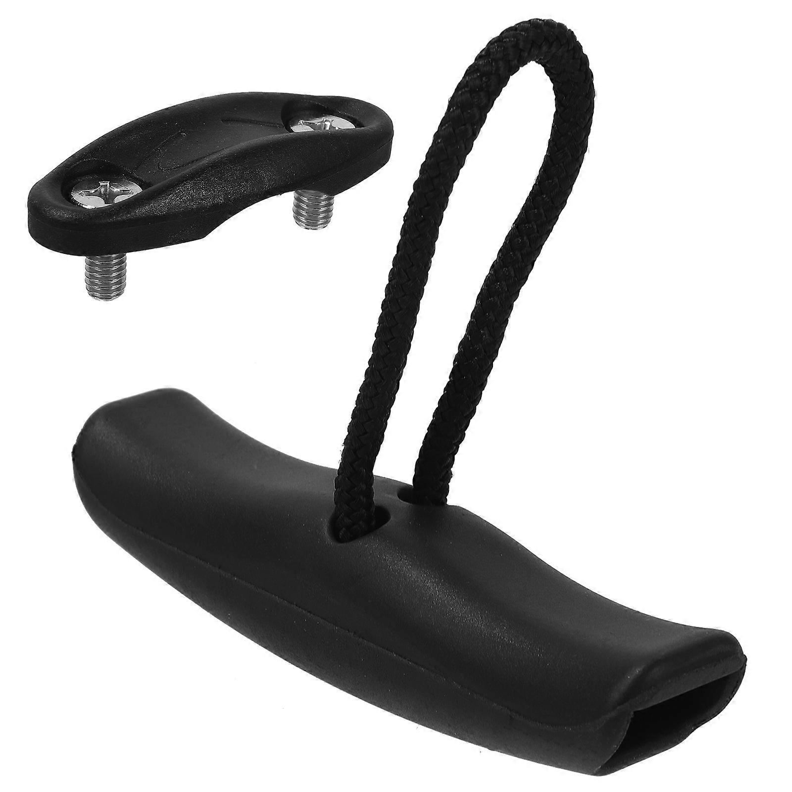 Ergonomic Kayak Handle Replacement Set For Outdoor Activities Perfect For Canoes Dinghies And Boats 10.2X2.2CM Black 1 Set