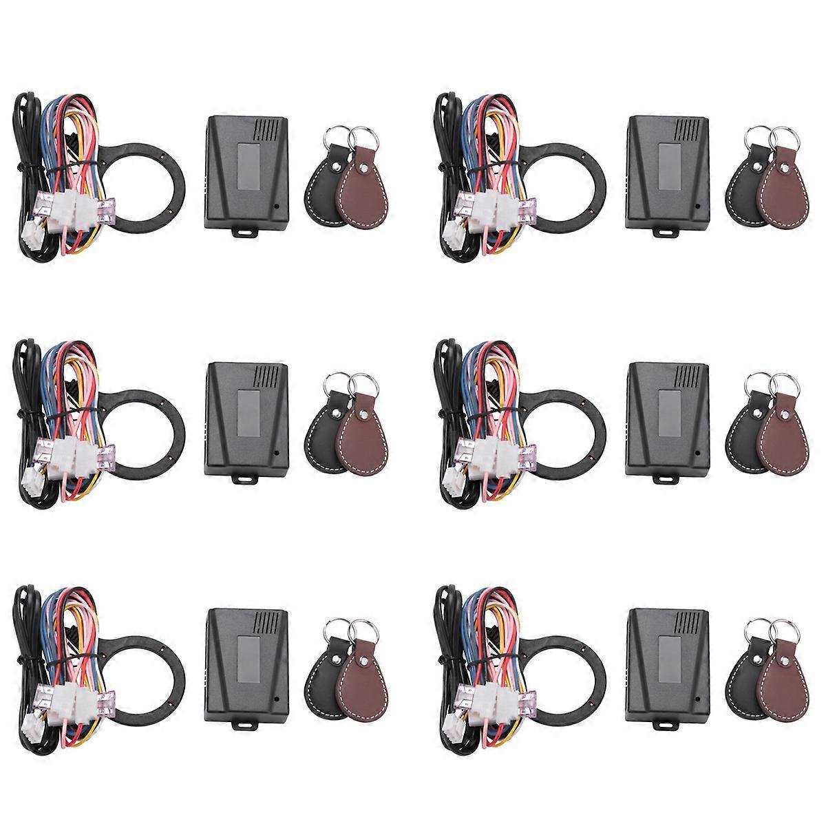 6X Smart Car Engine Push Start Stop Button Rfid Lock Ignition Keyless Entry System Auto Start Stop I
