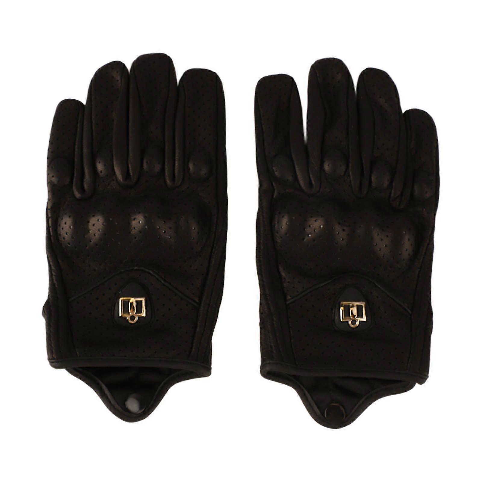 motorcycle gloves leather anti slip touch screen 2pcs