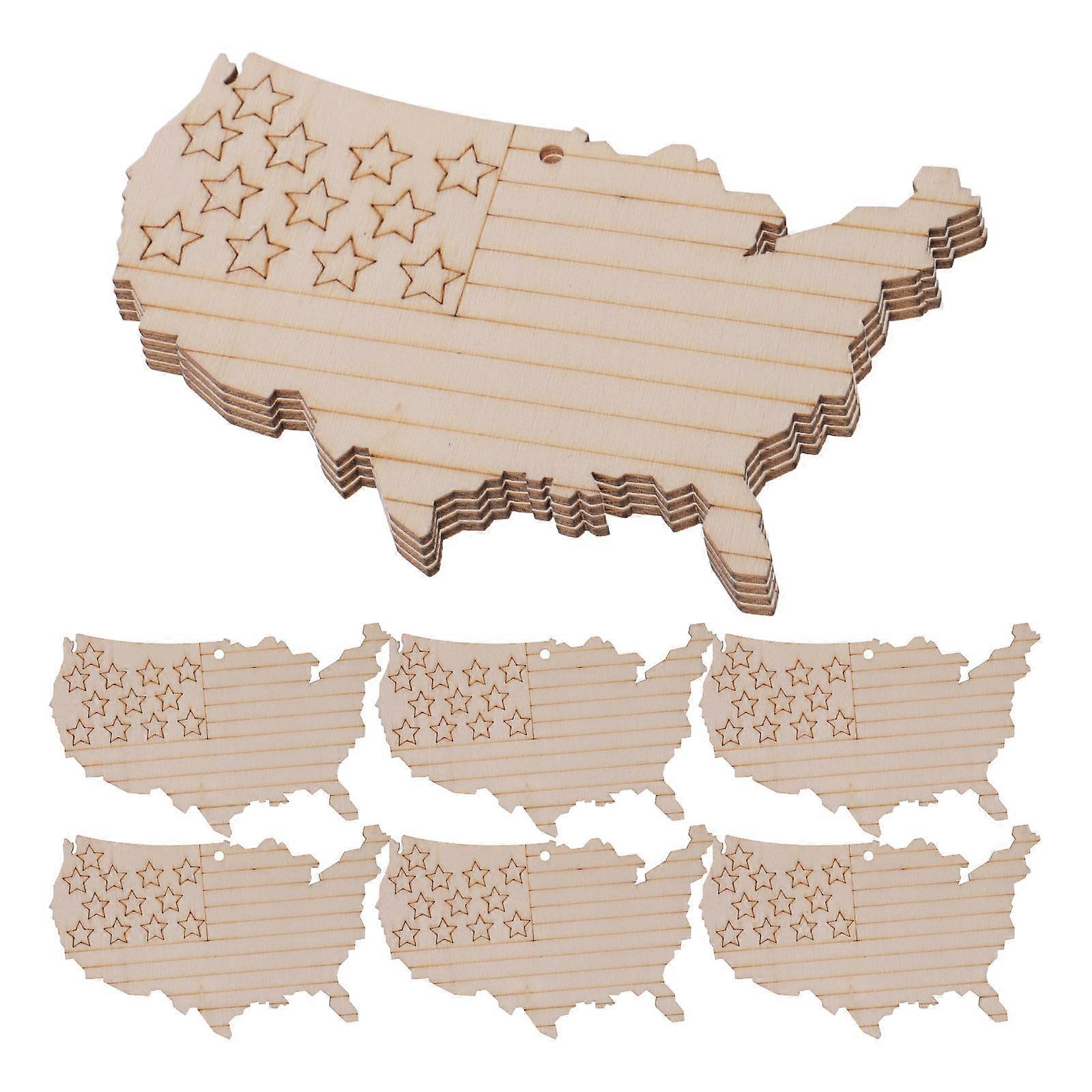 Patriotic Wood Signs Set of 10   Fourth of July & Independence Day Table Decor for Party Celebrations and Desktop Display