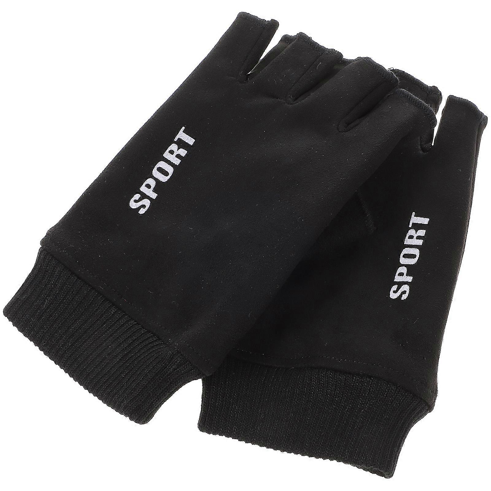 Half Finger Riding Gloves, Durable with Soft Texture, Ideal for Winter Sports Training