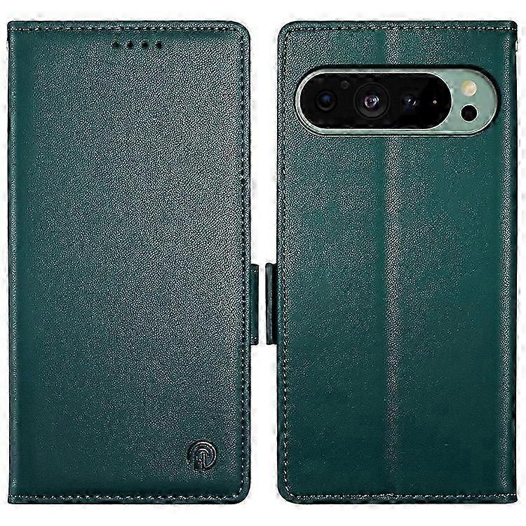 DF-010 Compatible For Google Pixel 9 / 9 Pro Case Side Magnetic Clasps Leather Stand Phone Cover