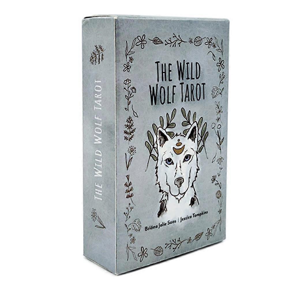 Wolf Tarot Cards Deck Board Game Fate Divination Holographic Paper English Board Game Party Playing Cards