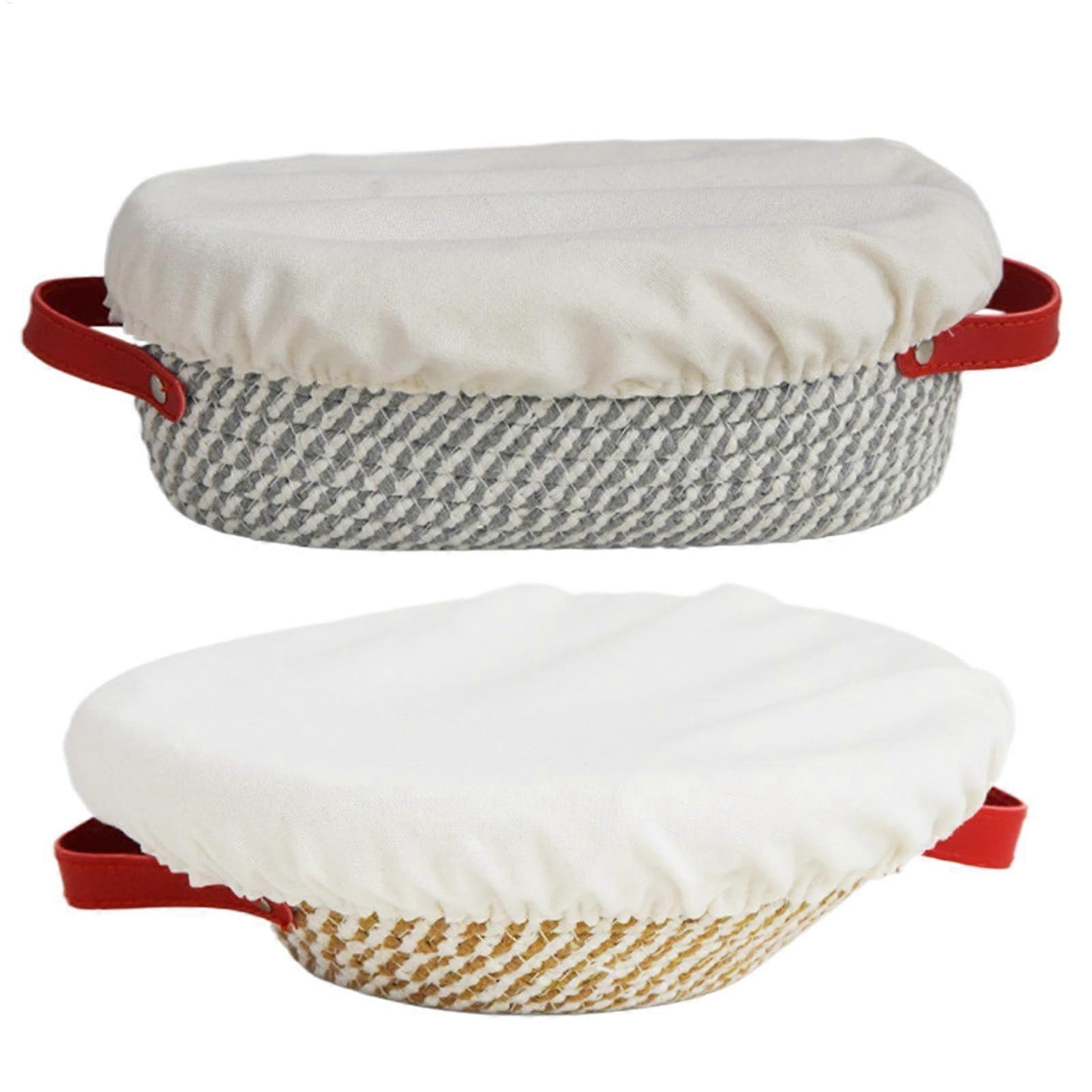 Bannetons Bread Proofing Basket, Pack of 2 with Washable Liner  Lid