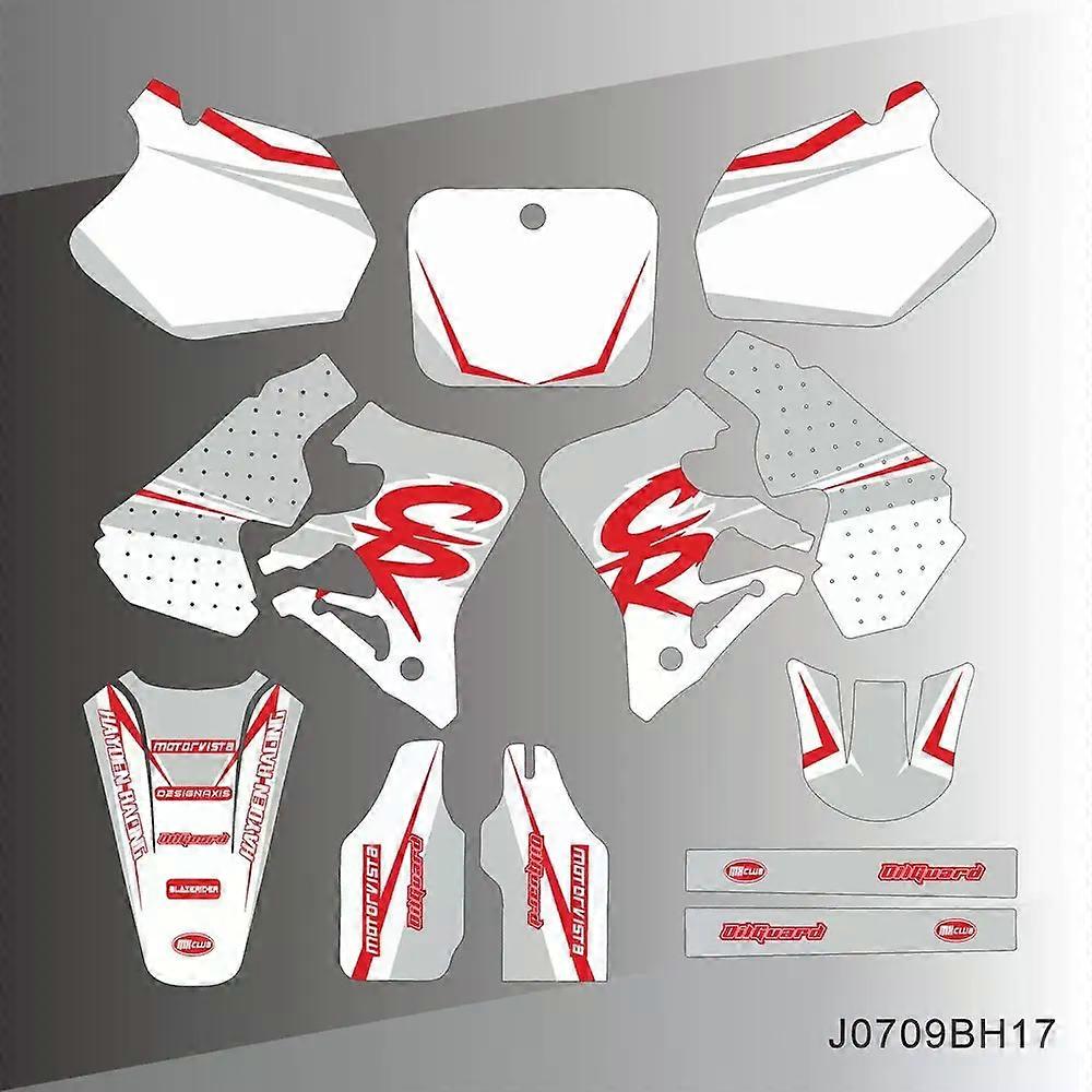 For HONDA CR250 1995 1996 CR125 1995 1996 1997 Full Graphics Decals Stickers Motorcycle Background Custom Number Name