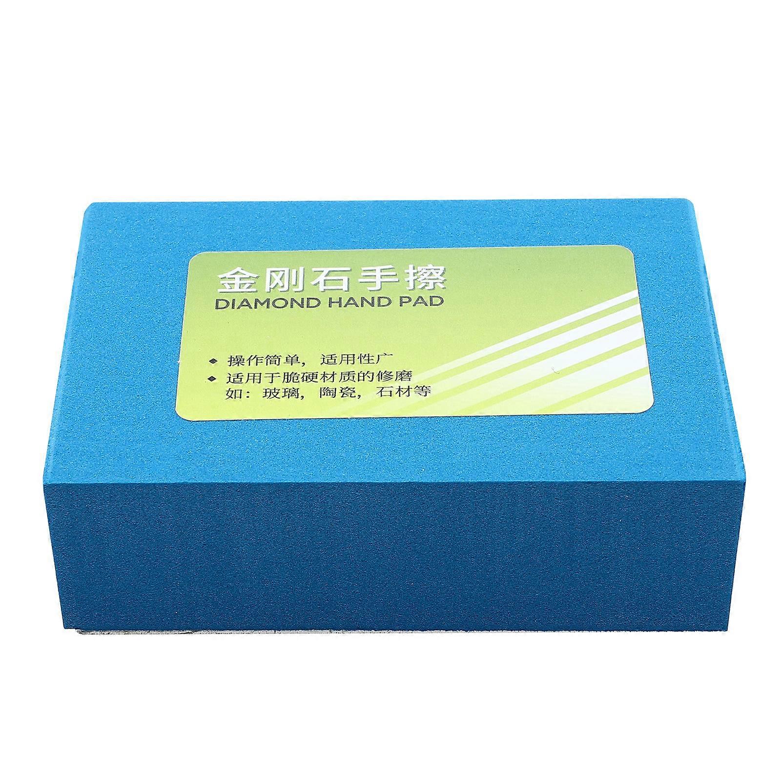 Blue Diamond Hand Polishing Pad Durable Sanding Block for Grinding Use High-Strength 200 Grit