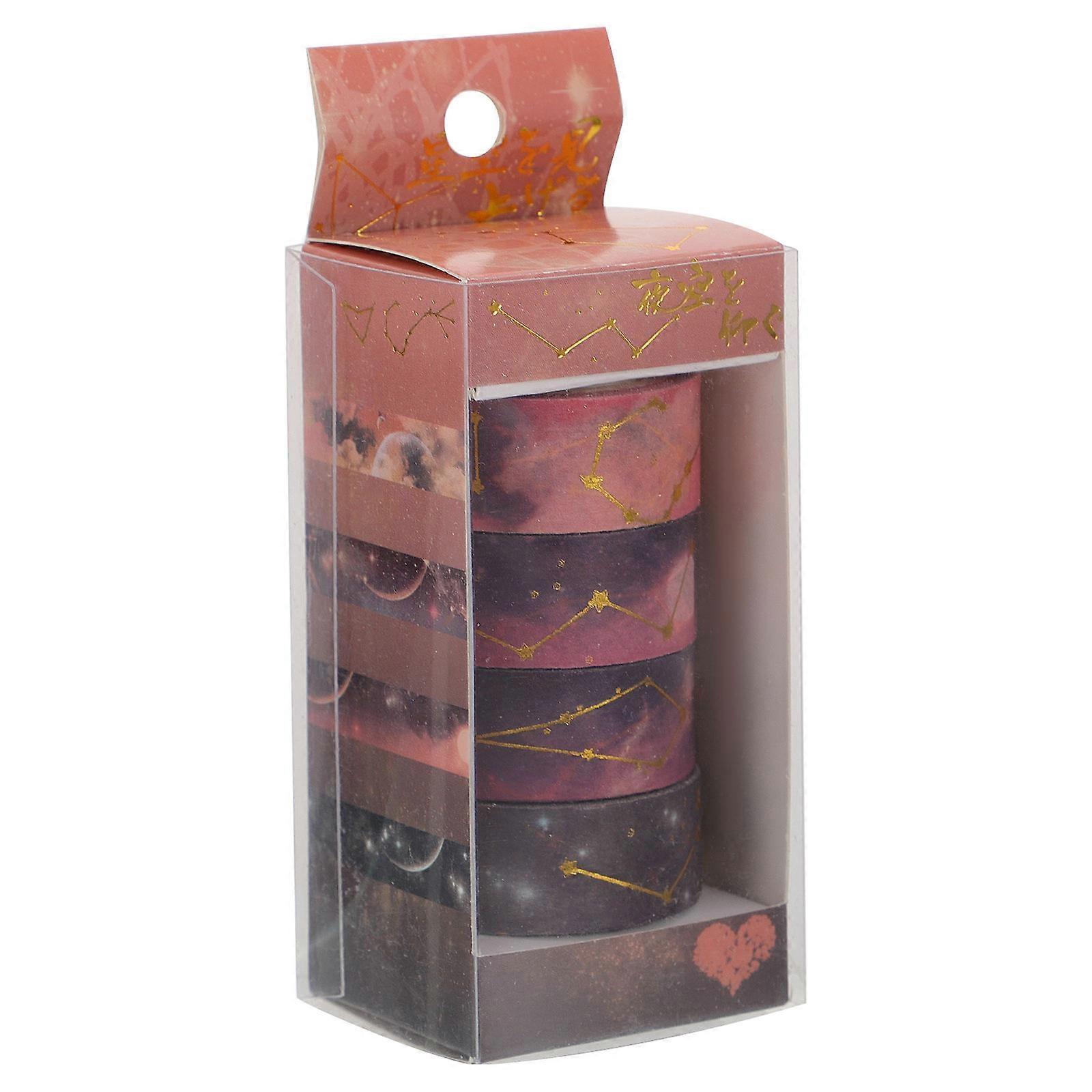 Decorative Tape Self Adhesive 4 Rolls Per Set For Important Occasions 500x1.5cm Brown Functional Design