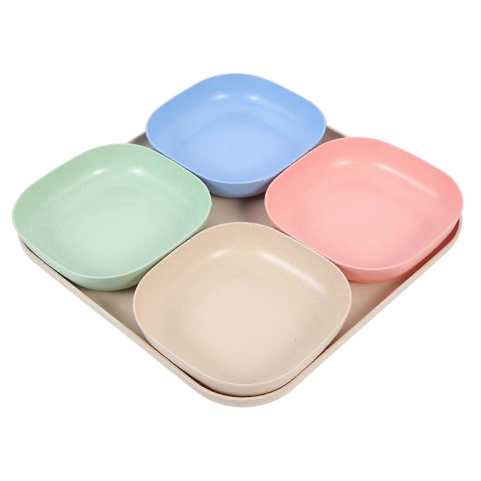 Snack Tray with Removable Bowls for Serving Chips Candy Nuts Parties and Picnics 7 Inch