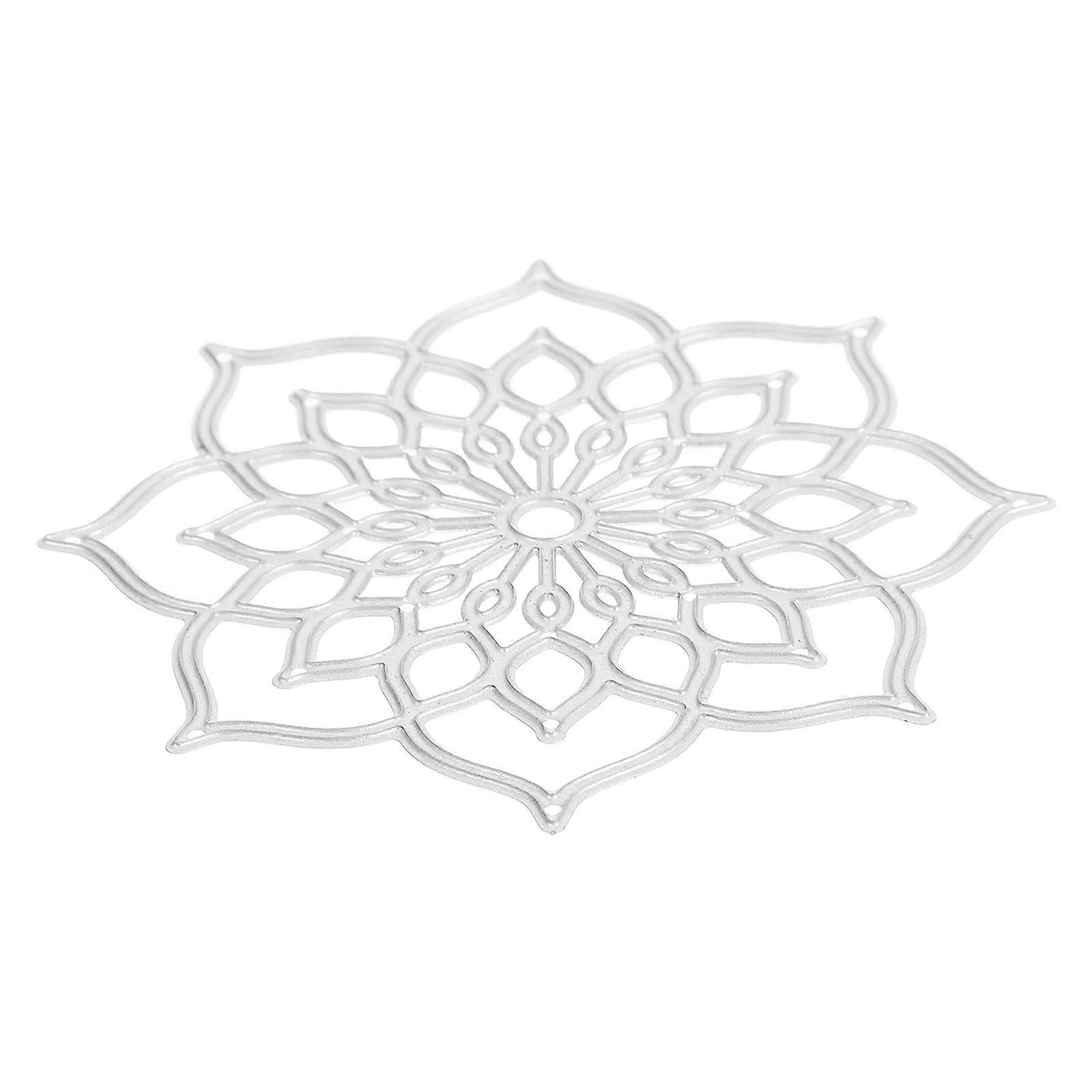Carbon Steel Cutting Dies 1 Set Flower Pattern Metal Die Cuts Stencil Template for DIY Crafts Scrapbook Album Paper Card Embossing Silver