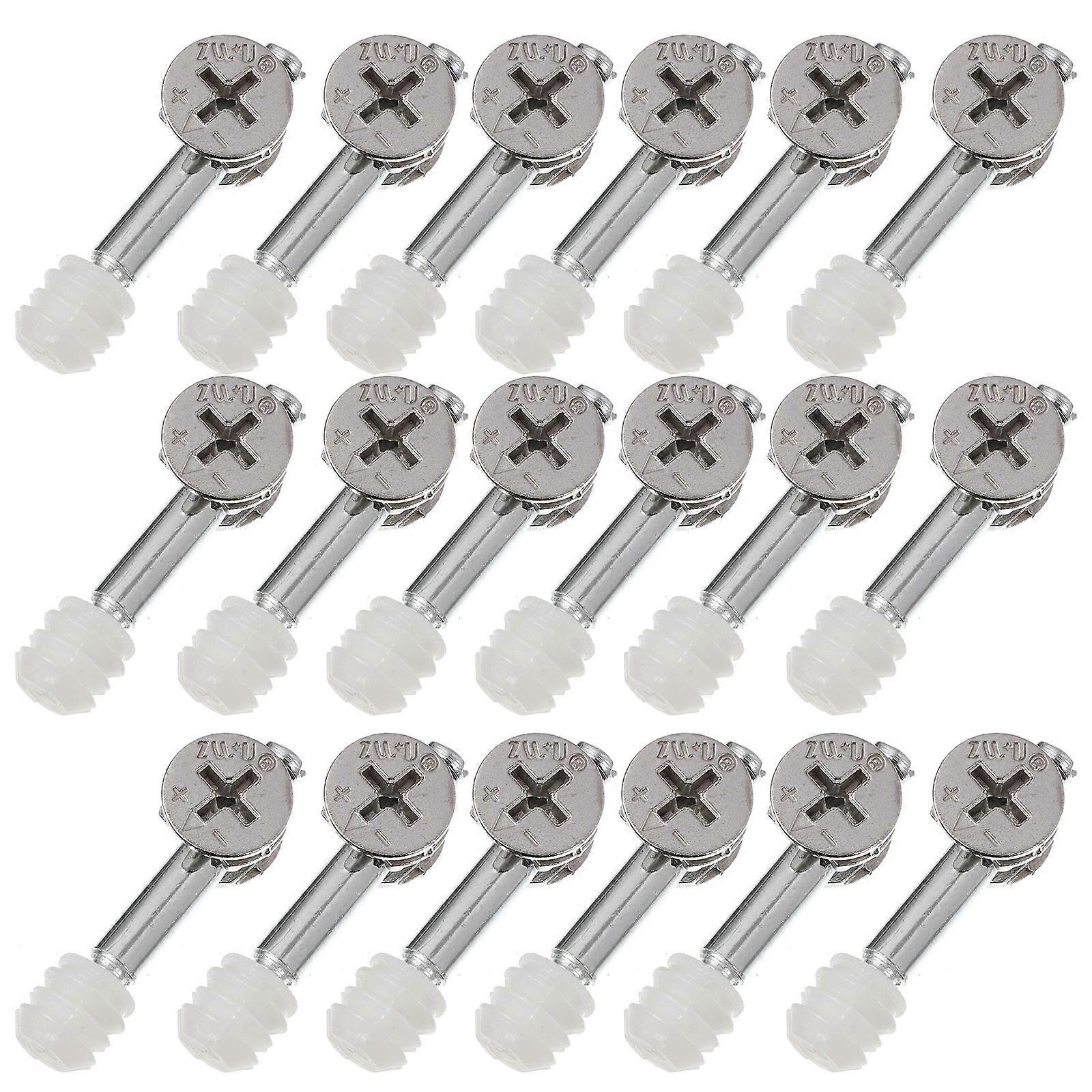 50pcs Zinc Alloy Furniture Locking Bolt with Eccentric Cam and Pre Inserted Nut for Stable Cabinet Connections in DIY Assembly and Repair Projects