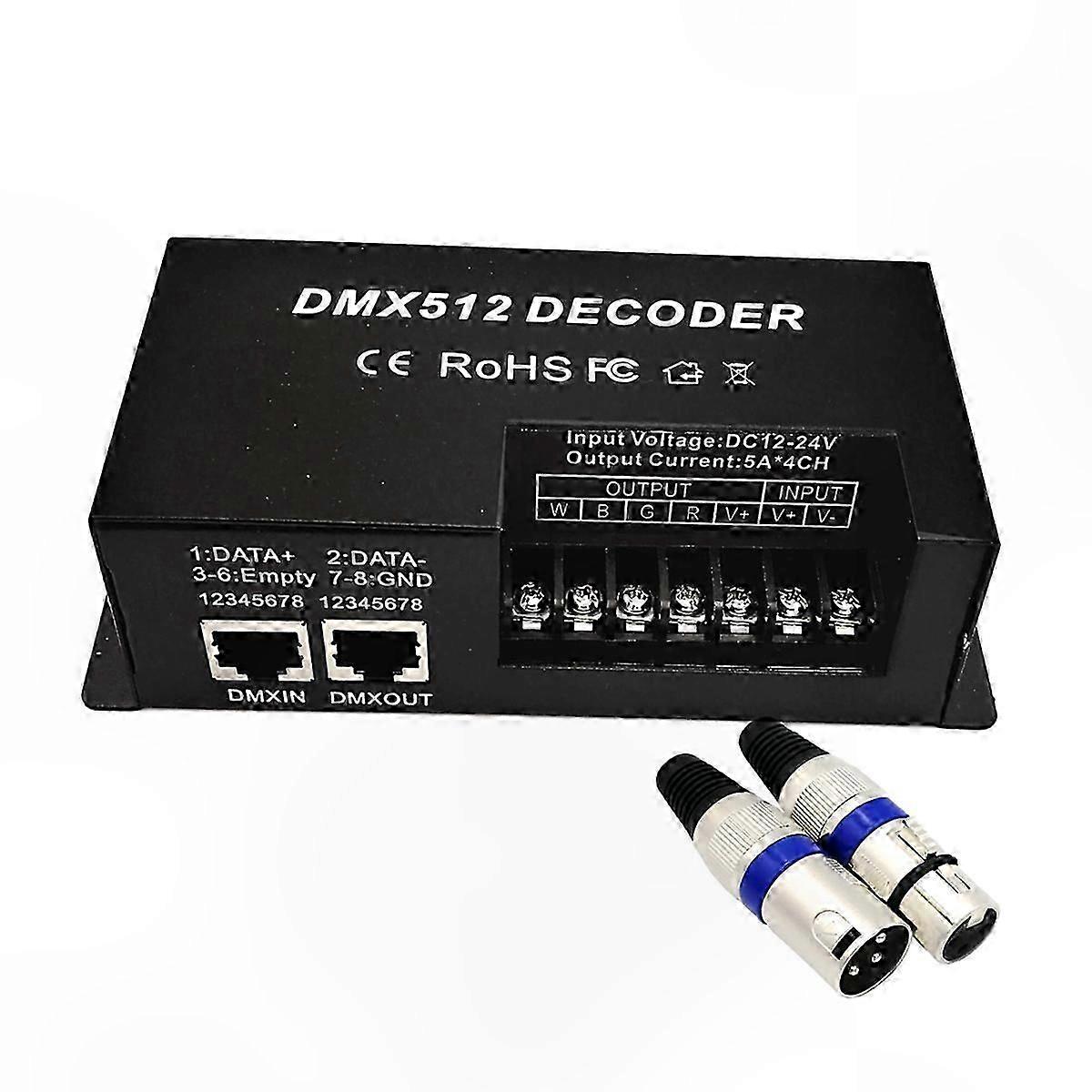 4-Kanal-PWM-LED-Dimmertreiber, 30A DC12V-24V RGB-Beleuchtungscontroller-Decoder-Stufe